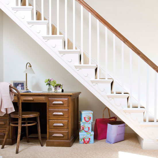 Use space below stairs Use space below stairs | home office | country | Country Homes & Interiors