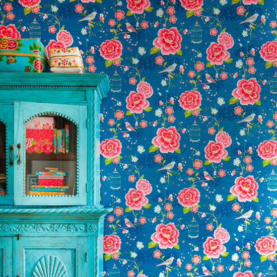 We love Pip Studio's bright floral wallpaper from John Lewis