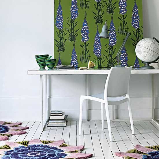 Floral home office | Modern home offices | Home office schemes | Contemporary home offices | SEE PHOTO GALLERY | Livingetc