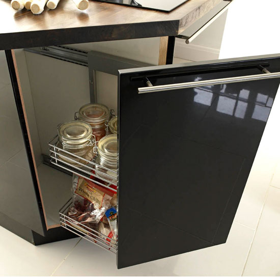 Angled unit angled unit | Kitchen storage | Kitchen | Kitchen Makeover | Contemporary | Gloss | Kitchen worktops | Kitchen storage | Ideal Home | Housetohome