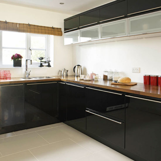 Budget glamour budget glamour | Kitchen | Kitchen Makeover | Contemporary | Gloss | Kitchen worktops | Kitchen storage | Ideal Home | Housetohome