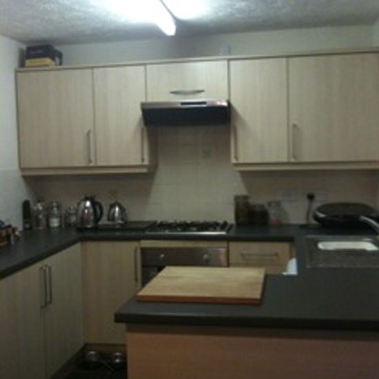 Before shot before shot | kitchen makeover | gloss kitchen | ideal home