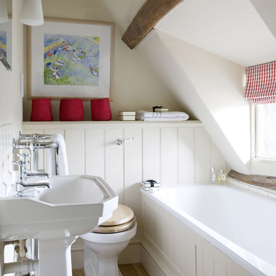 Small cosy bathroom Small neutral bathroom | Small bathroom design ideas | Bathroom decorating ideas | Bathroom storage | PHOTO GALLERY | Housetohome