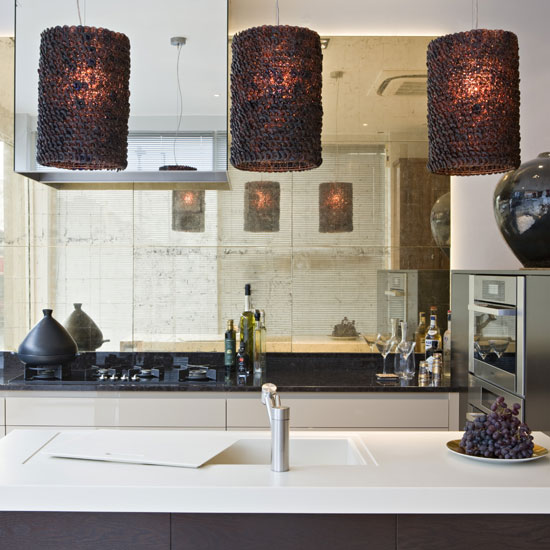 Mirror Mirror Kitchen with gold leaf mirror splashback from Mowlem & Co | Room idea | Housetohome | PHOTOGALLERY