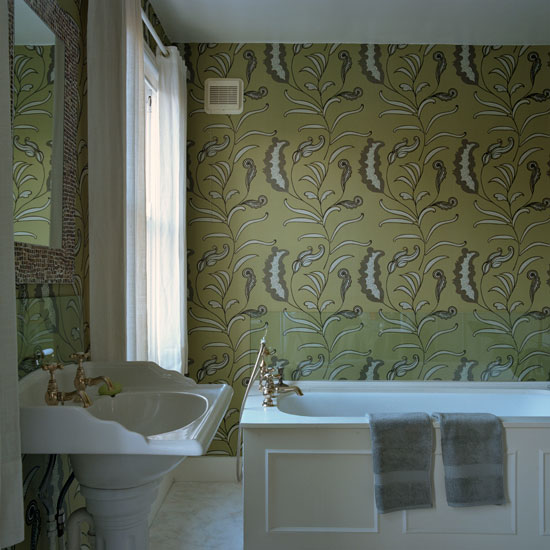 Just Add Pattern Bathroom with bold patterned wallpaper | Bathroom decorating ideas | Housetohome | PHOTOGALLERY