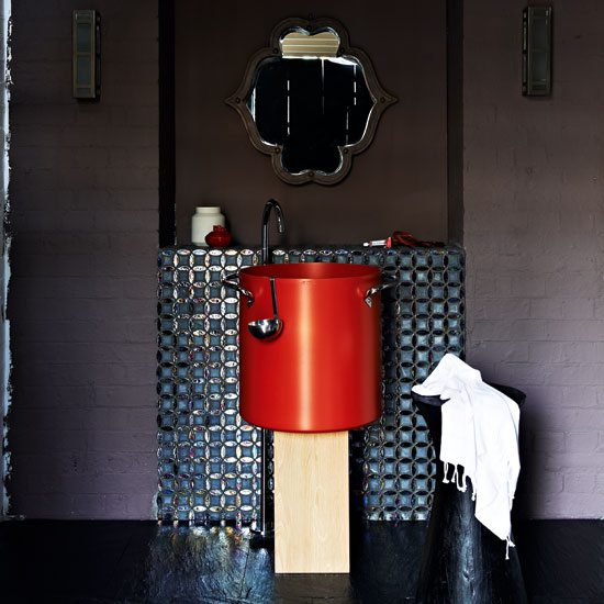 Contemporary bathroom with moroccan tiles and an oriental basin | Design ideas | Housetohome | PHOTOGALLERY