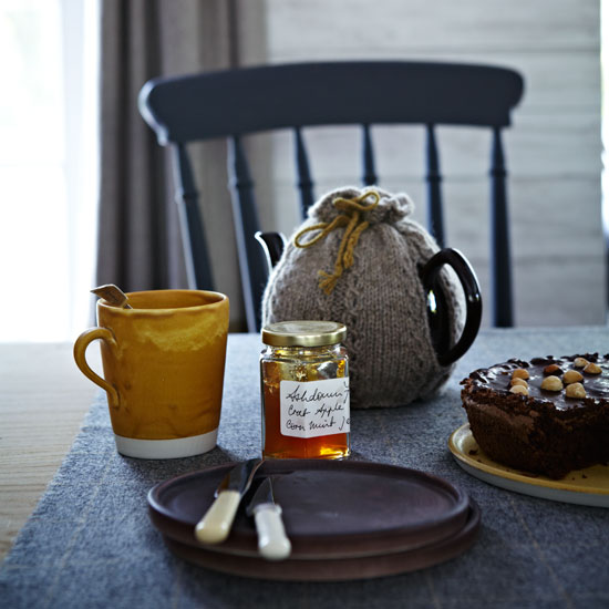 #TuesdayTune ~ Winter Earthy toned ceramics on a wool tablecloth | Design ideas | Housetohome | PHOTOGALLERY