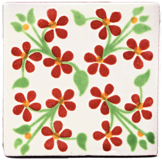 Violets tile from Milagros | bathroom tiles | country | Country Homes & Interiors