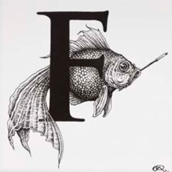 Letter Art tile from Rockett St George | bathroom tiles | country | Country Homes & Interiors