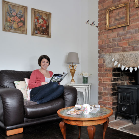 Vintage-style living room with exposed brick fireplace | Vintage-style home | easy decorating ideas | design ideas small homes | PHOTO GALLERY | Style at Home | Housetohome