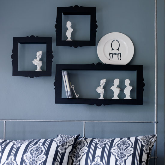 Blue bedroom with a ceramic display | Design ideas | Housetohome | PHOTOGALLERY