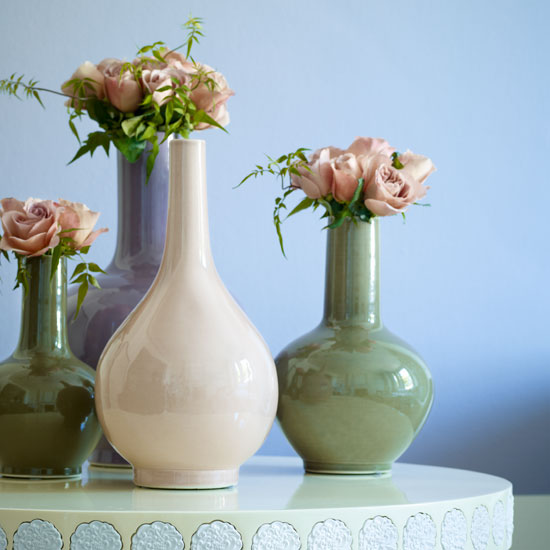 Collection of pastel coloured ceramic vases filled with flowers | Design ideas | Housetohome | PHOTOGALLERY