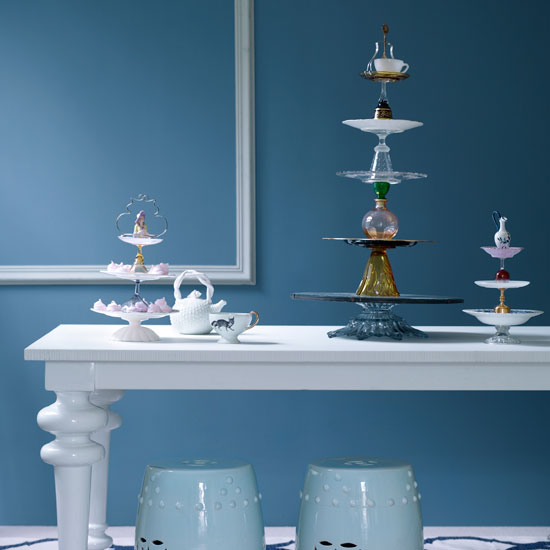 Decorative ceramic cake stands on a white table with ceramic legs | Design ideas | Housetohome | PHOTOGALLERY