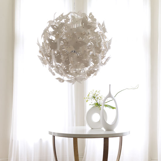 Large ceramic butterfly chandelier in a living room | Design ideas | Housetohome | PHOTOGALLERY