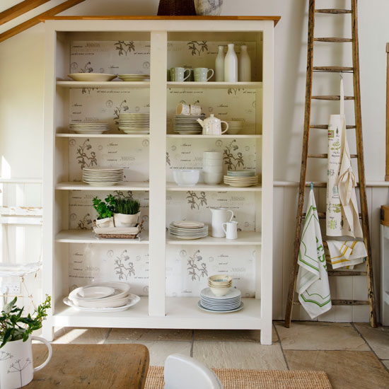 Decorate a shelf unit | kitchen storage | country | Country Homes & Interiors