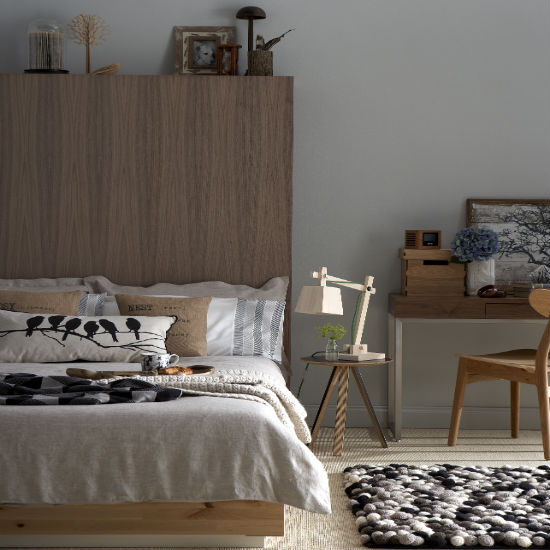 Warm wood bedroom | Bedroom colour schemes | Bedroom decorating |PHOTO GALLERY | Ideal Home | Housetohome