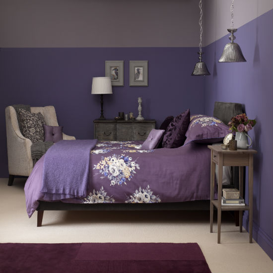Dusky purple bedroom | Bedroom colour schemes | Bedroom decorating |PHOTO GALLERY | Ideal Home | Housetohome