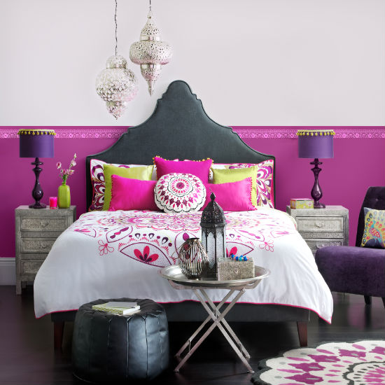Moroccan bright bedroom | Bedroom colour schemes | Bedroom decorating |PHOTO GALLERY | Ideal Home | Housetohome