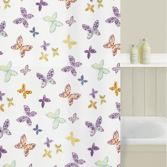 Bohemian Butterflies Shower Curtain from B&Q | Shower curtains | Bathroom | PHOTO GALLERY | 25 Beautiful Homes | Housetohome