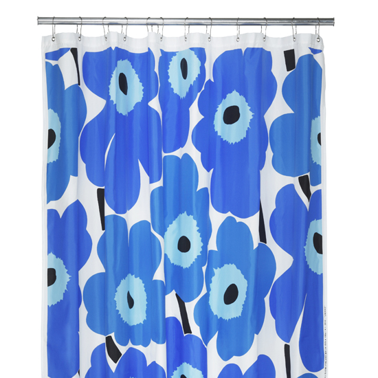 Marimekko Unikko shower curtain from Heal's | Shower curtains | Bathroom | PHOTO GALLERY | 25 Beautiful Homes | Housetohome