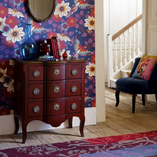 Colourful patterned living room Living room wallpapers housetohome