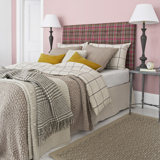 Tweed-inspired bedroom | Country bedroom ideas | Bedroom colours ...