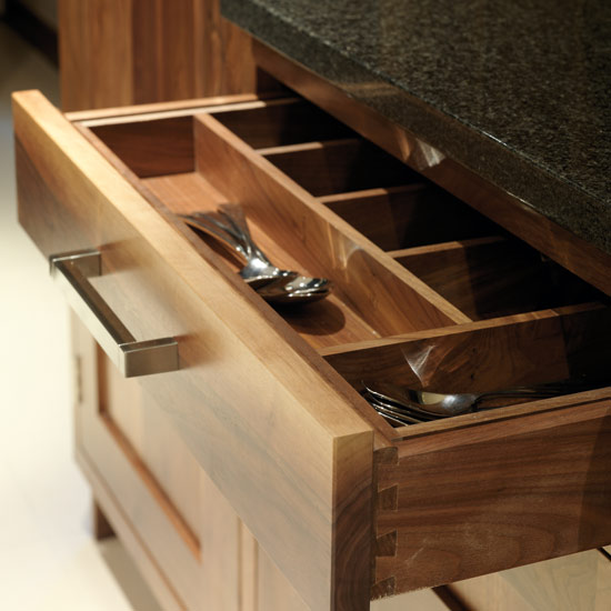 Cutlery drawer Cutlery drawer | Take a tour around a walnut and Parapan kitchen | Kitchen tour | Beautiful Kitchens | PHOTO GALLERY