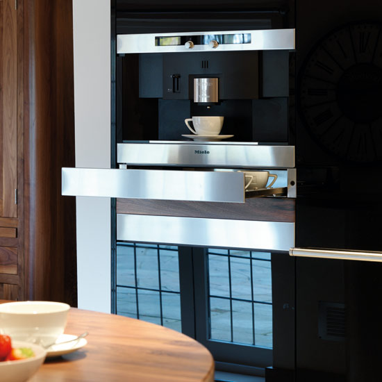 Coffee machine Coffee machine | Take a tour around a walnut and Parapan kitchen | Kitchen tour | Beautiful Kitchens | PHOTO GALLERY