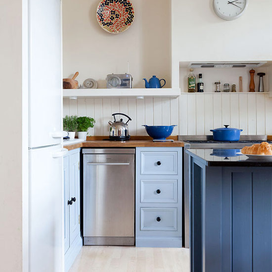 Tongue-and-groove splash back kitchen | kitchen makeover | painted kitchen | shaker style | MAKEOVER | Ideal Home | Housetohome