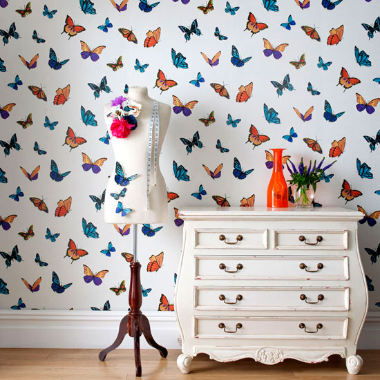 Flutterby design in a kaleidoscope of colours