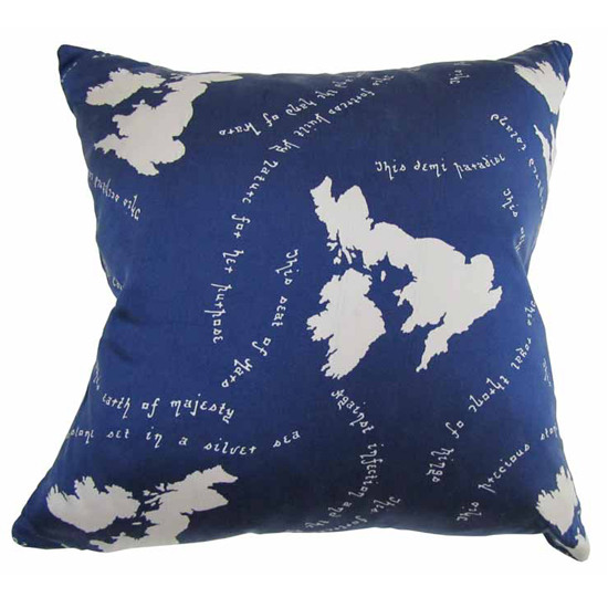 British Isles silk cushion from Horrockses Fashions