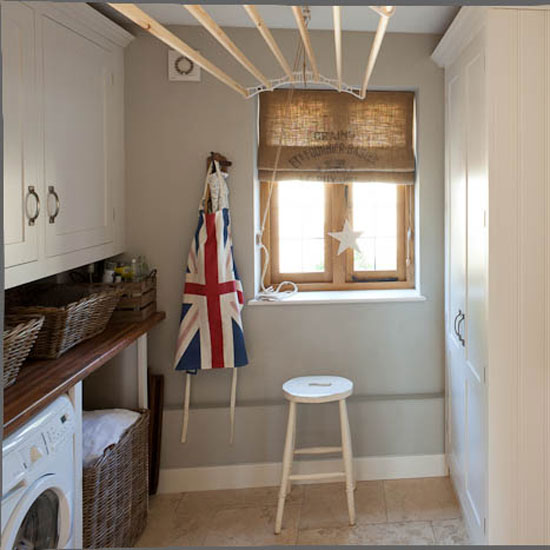 Use a traditional clothes hanger | utility room | traditional | Housetohome.co.uk