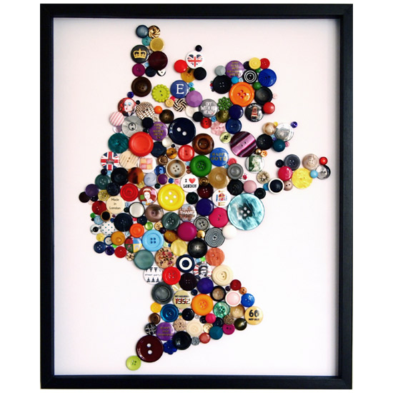 Queen Elizabeth Framed Button Art from Graham & Green | PHOTO GALLERY | Housetohome.co.uk