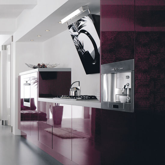 Plum cabinets from Caple | Handleless kitchen doors - 10 ideas | Kitchen planning | Beautiful Kitchens | PHOTO GALLERY