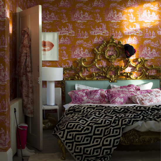 Modern toile bedroom