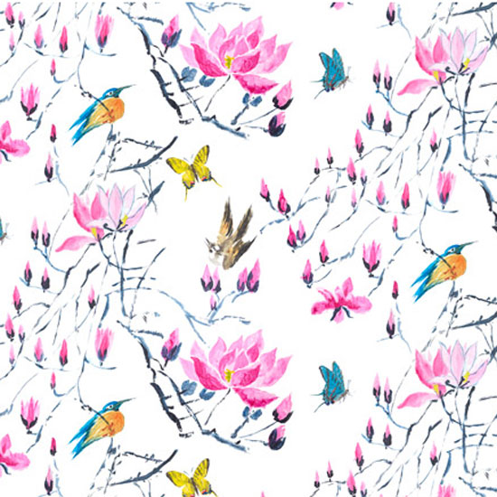 Madame Butterfly in Peony by Designers Guild | Floral fabric | Homes & Gardens | Housetohome | PHOTOGALLERY