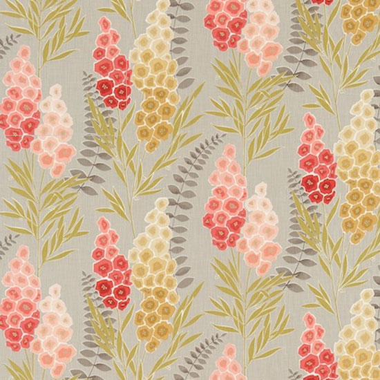 Delphinia in Grey, Coral, Lime and Neutral by Harlequin | Floral fabric | Homes & Gardens | Housetohome | PHOTOGALLERY