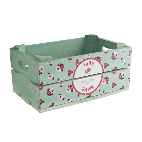 Vintage rose print crate by Getting Personal Vintage-Rose print crate by Getting Personal | Planters | Garden accessories | PHOTO GALLERY | Housetohome.co.uk