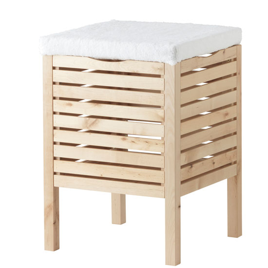 Molger storage stool from Ikea bathroom | country | Country Homes & Interiors