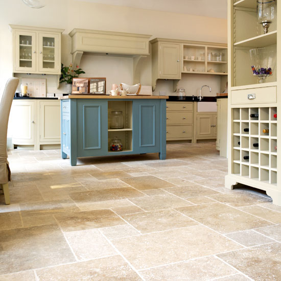 Kit Stone travertine | Pale kitchen flooring | Kitchen ideas | Beautiful Kitchens | Housetohome | PHOTOGALLERY