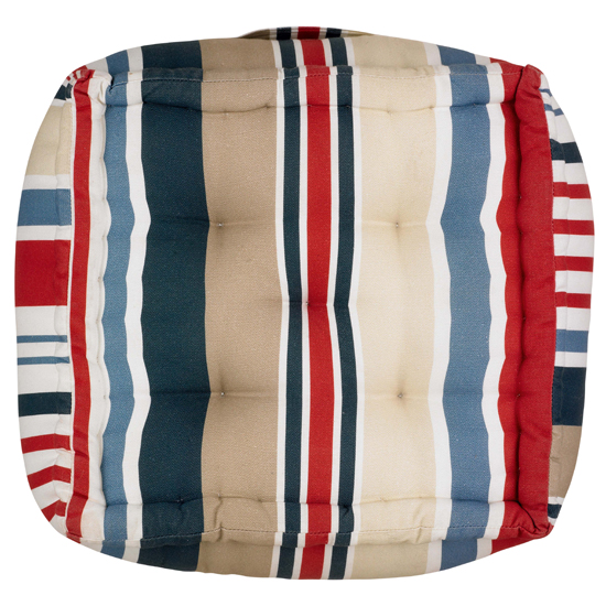 Eden Stripe floor cushion from B&Q | Coastal home accessories | Living room | Housetohome