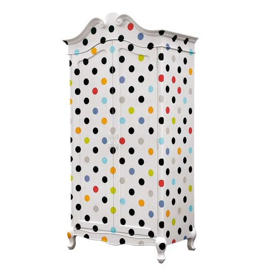 Spotted Grand Multi-coloured armoire from Alexander & Pearl
