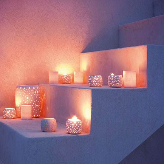 Ceramic pierced votives tealights Ceramic pierced votives tealights | Outdoor lighting - 10 ideas | garden lighting ideas | garden ideas | housetohome
