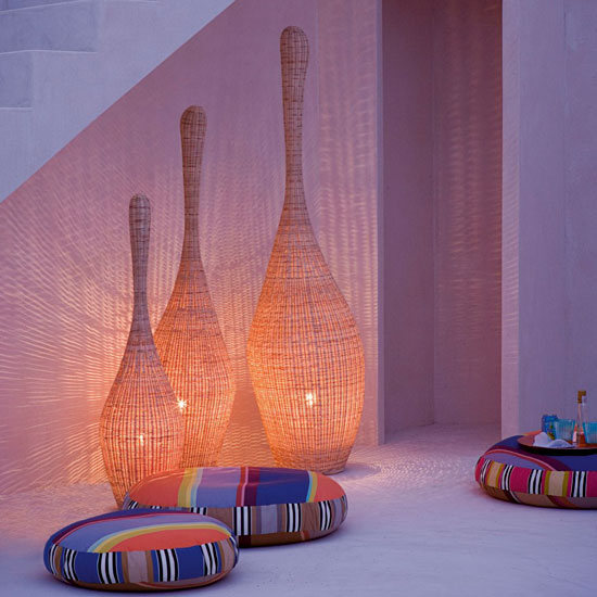 Sculptural woven bottle-shaped lights Sculptural woven bottle-shaped lights | Outdoor lighting - 10 ideas | garden lighting ideas | garden ideas | housetohome