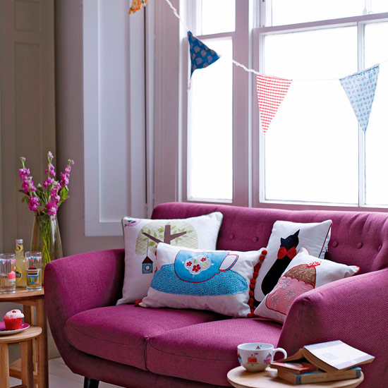 Quirky living room Quirky living room | Bunting - 10 ideas | Ideas Gallery | Style at Home | Housetohome