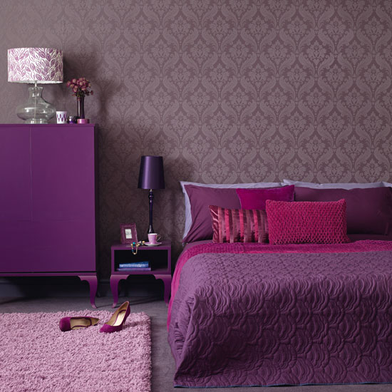 Modern purple bedroom | Bedroom decorating ideas | housetohome.co.uk