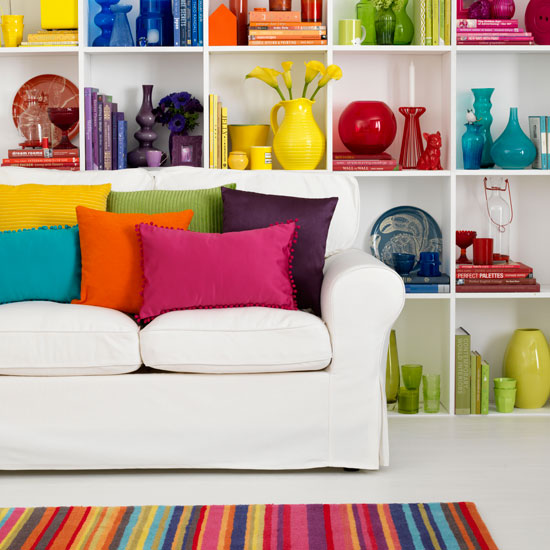 Rainbow-bright living room 