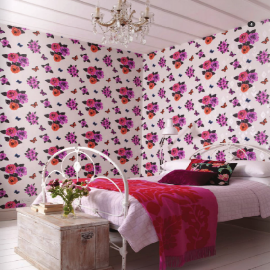 Brighten up with all-over florals Brighten up with all-over florals | Statement wallpaper | bedroom wallpaper | bedroom | IDEAS GALLERY | Ideal Home | Housetohome