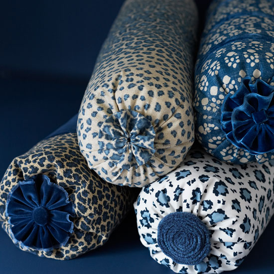 Add a playful touch Blue animal print bolster cushions | Decorating with animal print | Decorating ideas | Room idea | Homes & Gardens | Housetohome | PHOTOGALLERY