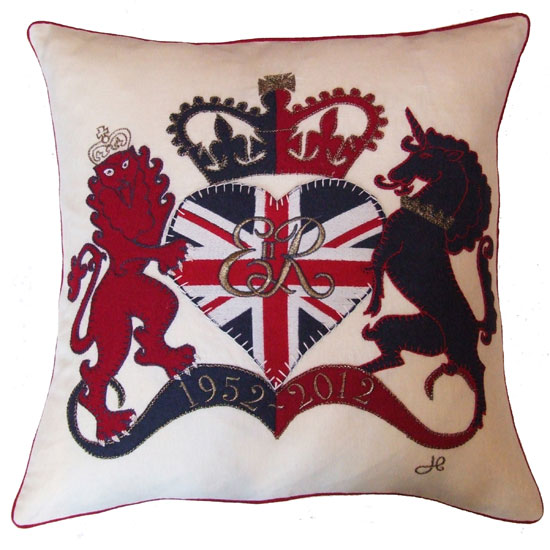 Lion and Unicorn cushion from Jan Constantine Lion and Unicorn cushion from Jan Constantine | Jubilee cushions | accessories | 10 OF THE BEST | Country Homes & Interiors | Housetohome